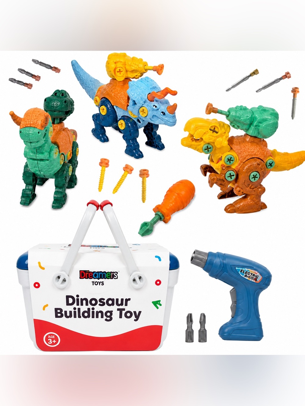 Dinosaur Building Toy Set - Multicolor